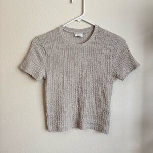 Abercrombie & Fitch Textured Crop Tee